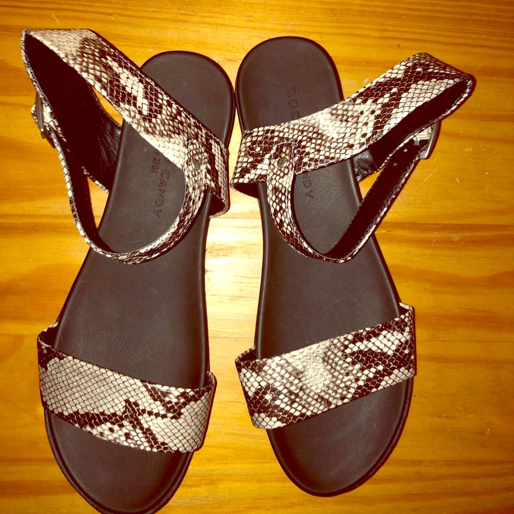 Brand New Rock & Candy Snake Skin Sandals